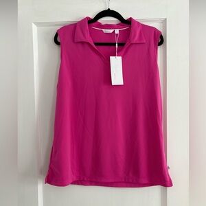 NWT Lady Hagen Fuchsia Sleeveless Polo Size XL